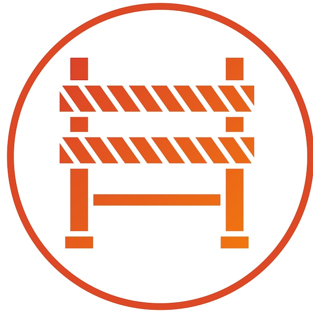 Estilo del icono de la barrera de diseño vectorial