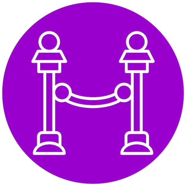 Estilo del icono de la barrera de diseño vectorial