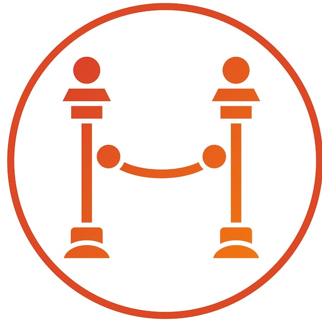 Estilo del icono de la barrera de diseño vectorial