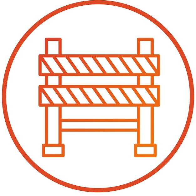 Estilo del icono de la barrera de diseño vectorial