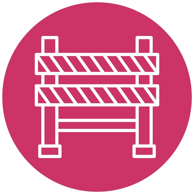 Estilo del icono de la barrera de diseño vectorial