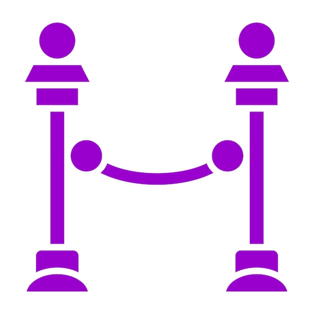 Estilo del icono de la barrera de diseño vectorial