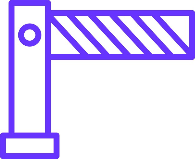 Estilo del icono de la barrera de diseño vectorial
