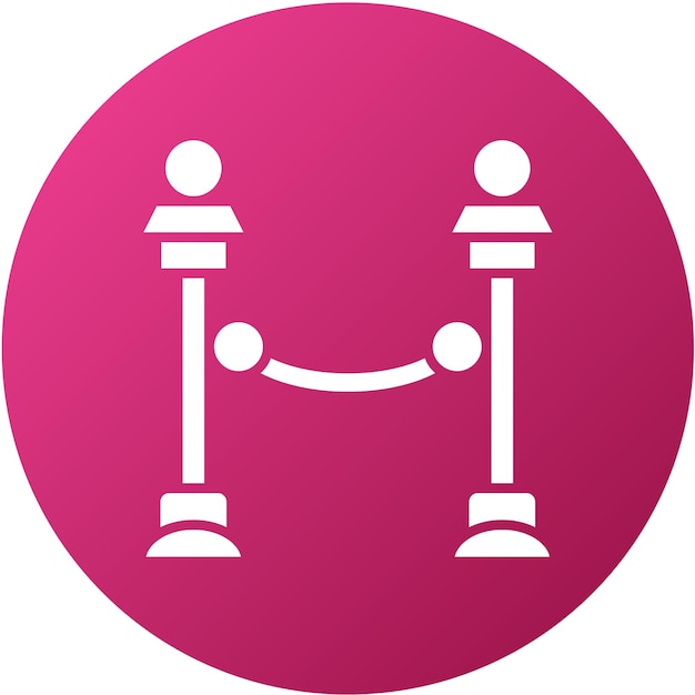 Estilo del icono de la barrera de diseño vectorial