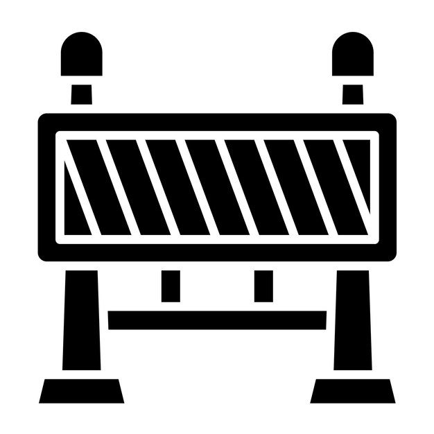 Estilo del icono de la barrera de diseño vectorial