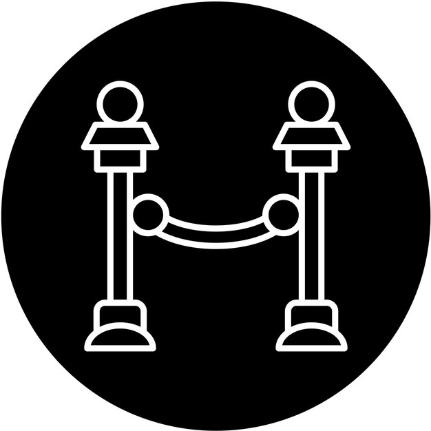 Estilo del icono de la barrera de diseño vectorial