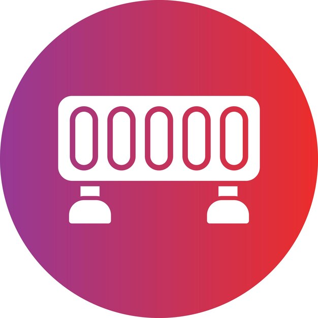 Estilo del icono de la barrera de tráfico de diseño vectorial
