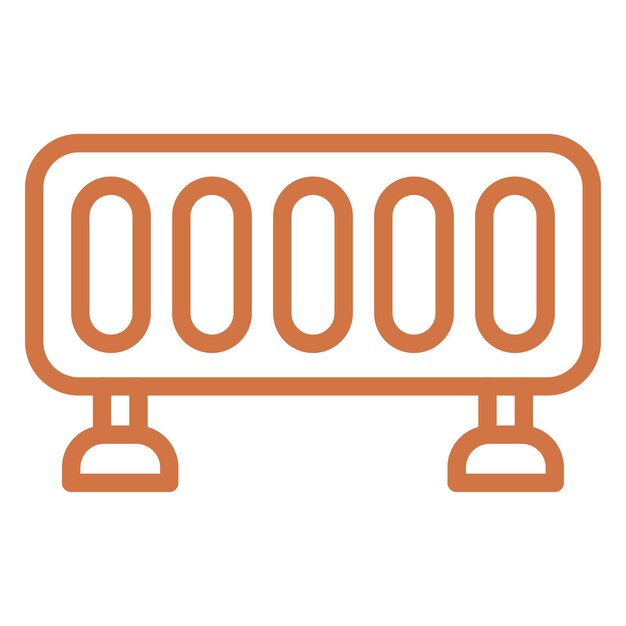 Estilo del icono de la barrera de tráfico de diseño vectorial