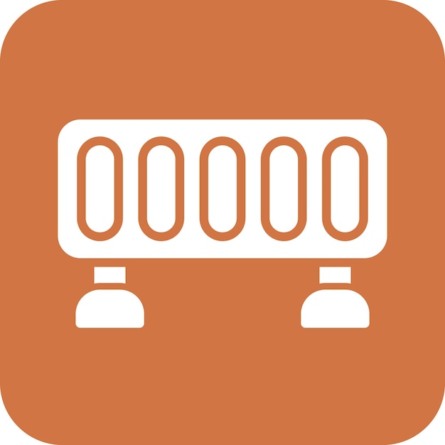 Estilo del icono de la barrera de tráfico de diseño vectorial