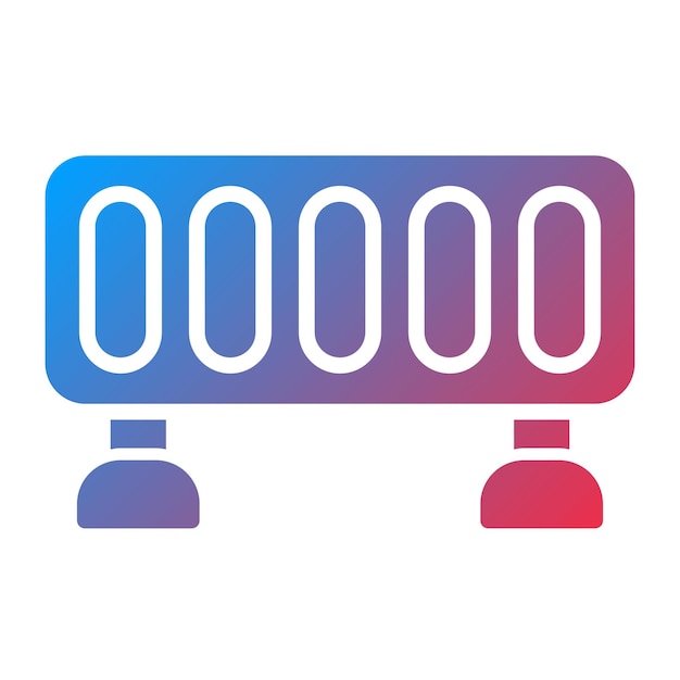 Estilo del icono de la barrera de tráfico de diseño vectorial