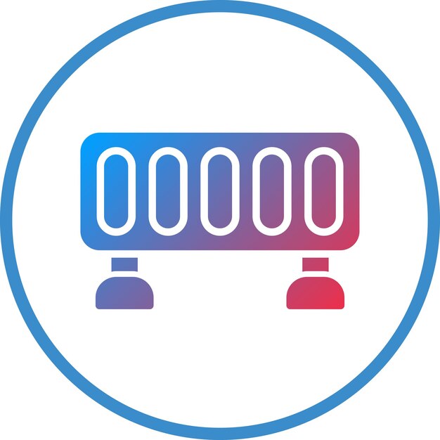 Estilo del icono de la barrera de tráfico de diseño vectorial