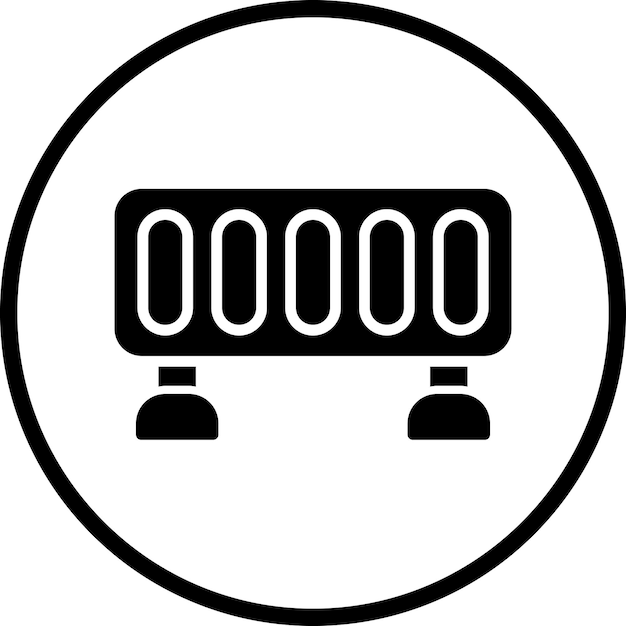 Estilo del icono de la barrera de tráfico de diseño vectorial