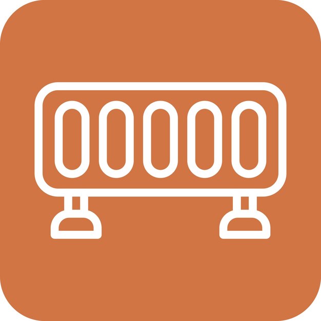 Estilo del icono de la barrera de tráfico de diseño vectorial