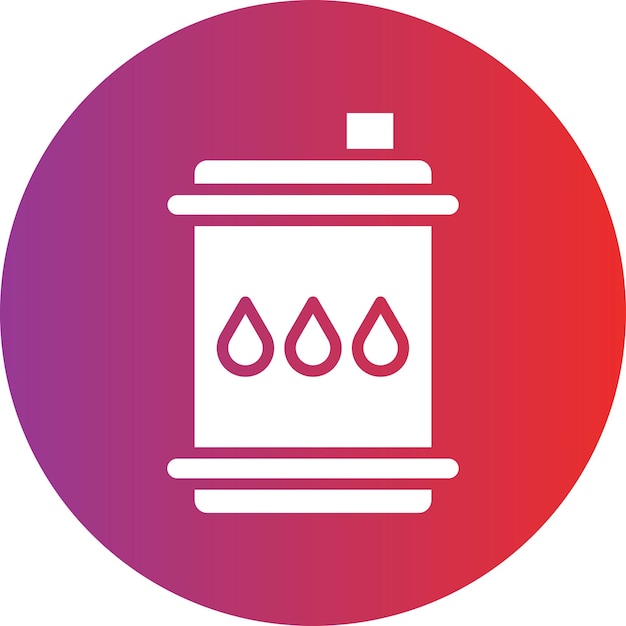 Estilo del icono del barril de aceite de diseño vectorial