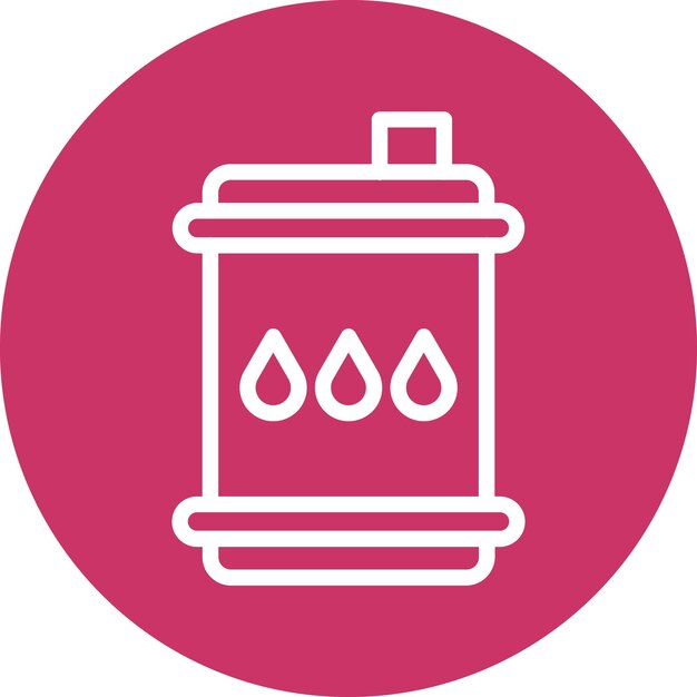 Estilo del icono del barril de aceite de diseño vectorial