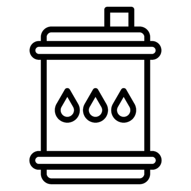 Estilo del icono del barril de aceite de diseño vectorial