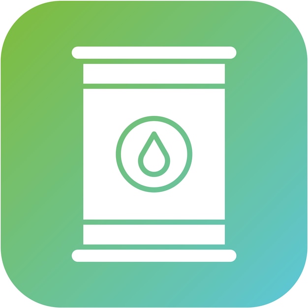Estilo del icono del barril de aceite de diseño vectorial