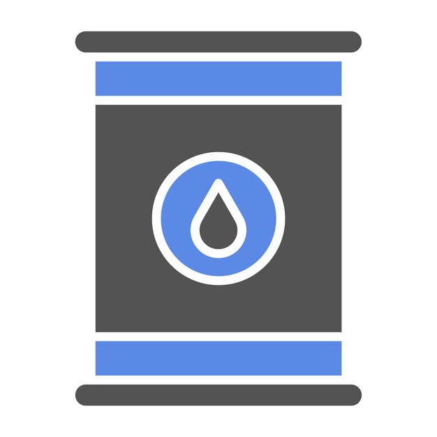 Estilo del icono del barril de aceite de diseño vectorial