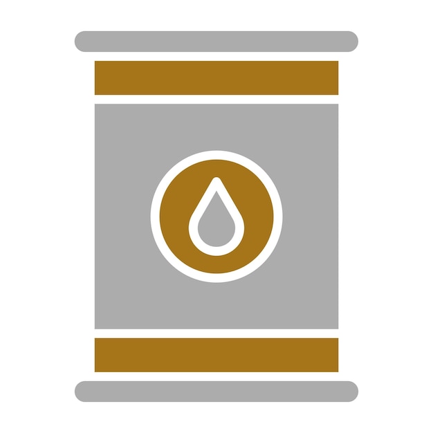 Estilo del icono del barril de aceite de diseño vectorial