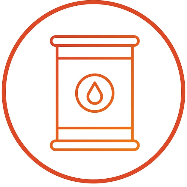 Estilo del icono del barril de aceite de diseño vectorial