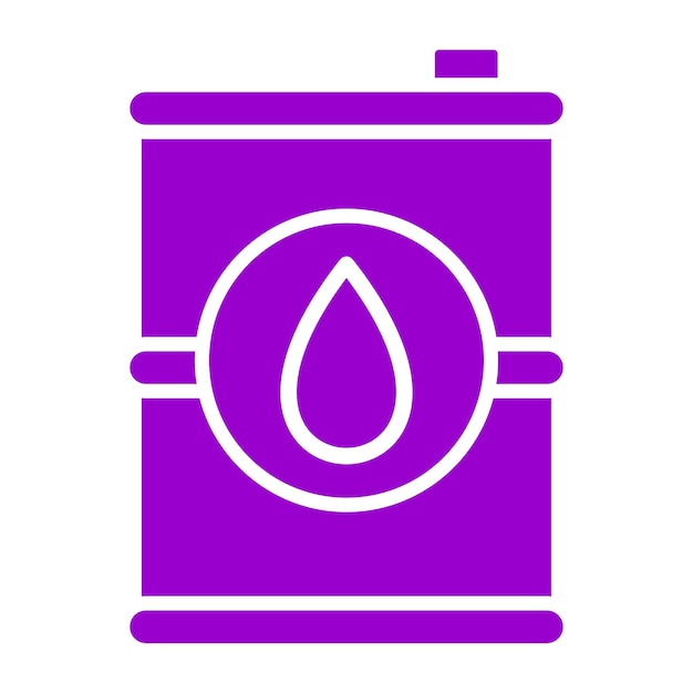 Estilo del icono del barril de aceite de diseño vectorial