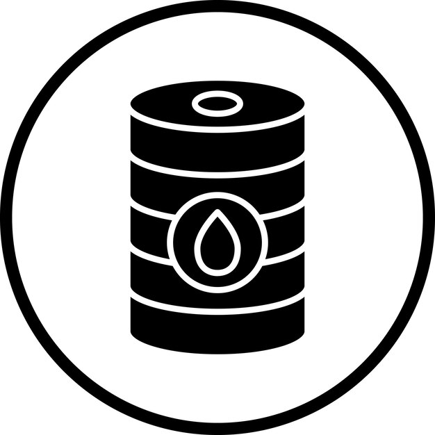 Estilo del icono del barril de diseño vectorial