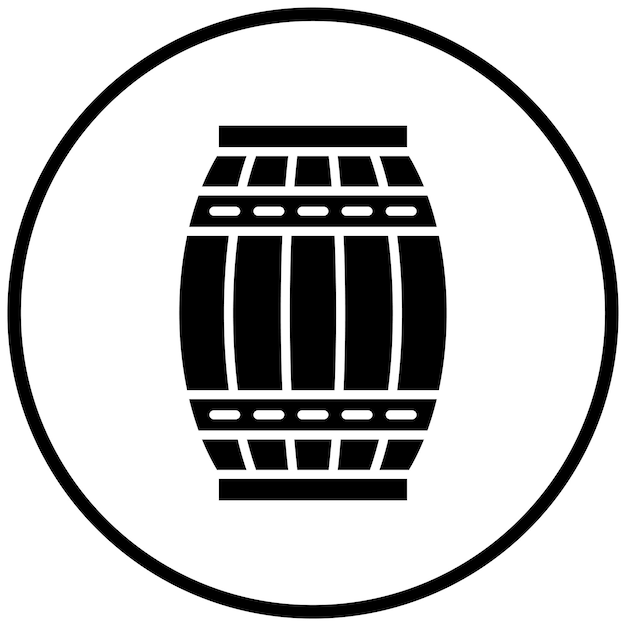 Estilo del icono del barril de diseño vectorial