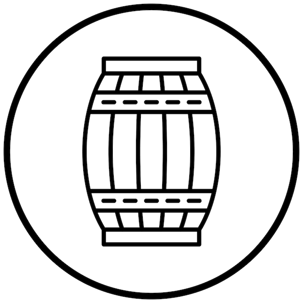 Estilo del icono del barril de diseño vectorial