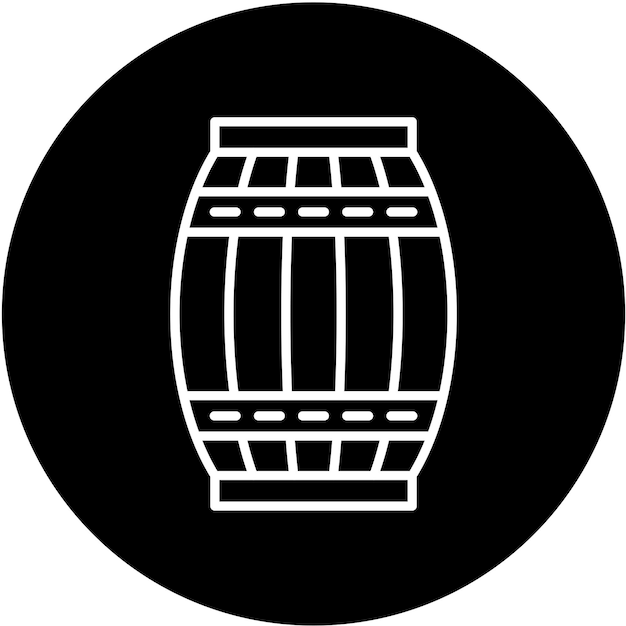 Estilo del icono del barril de diseño vectorial