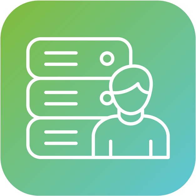 Estilo de icono de la base del cliente de diseño vectorial