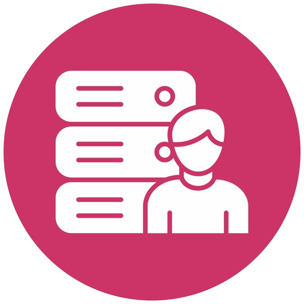 Estilo de icono de la base del cliente de diseño vectorial
