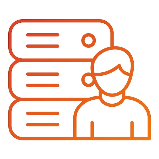 Estilo de icono de la base del cliente de diseño vectorial