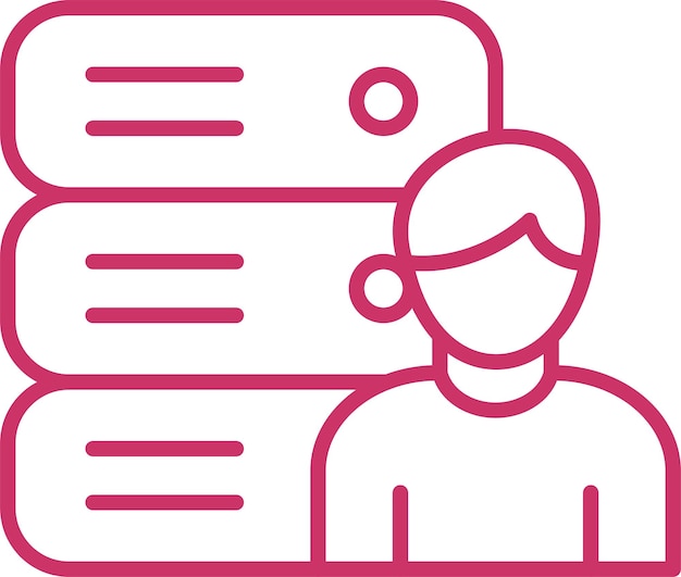 Estilo de icono de la base del cliente de diseño vectorial
