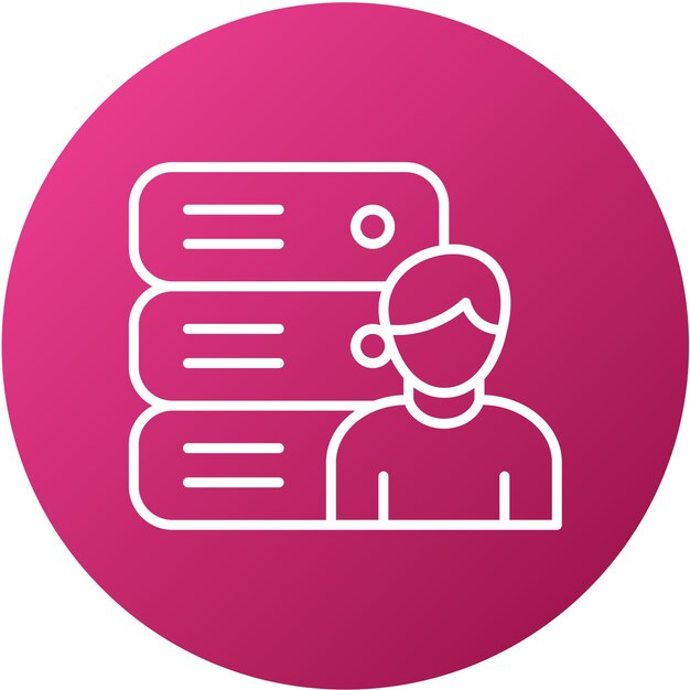 Estilo de icono de la base del cliente de diseño vectorial