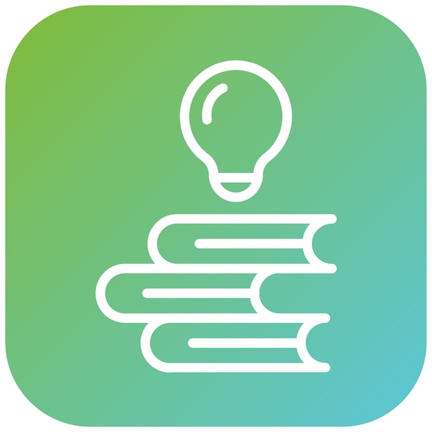 Estilo del icono de la base de conocimientos de diseño vectorial