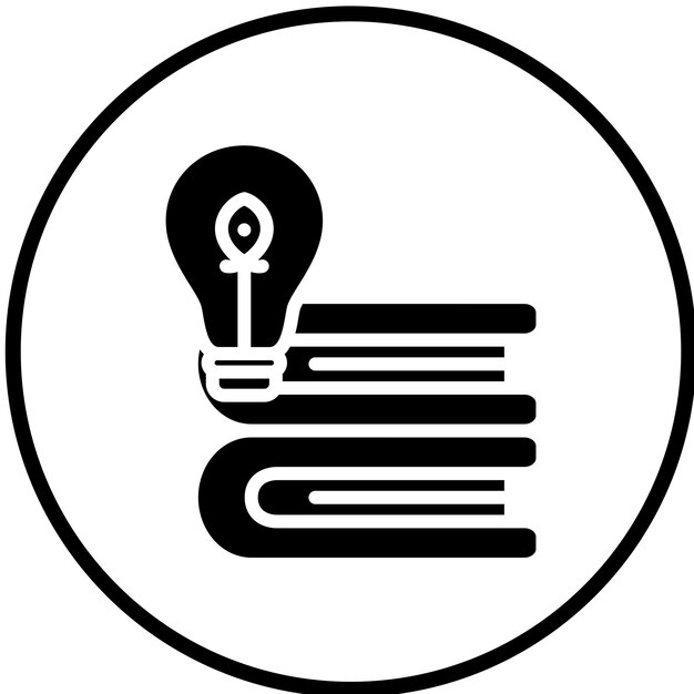 Estilo de icono de la base de conocimientos de diseño vectorial