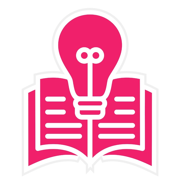 Estilo del icono de la base de conocimientos de diseño vectorial