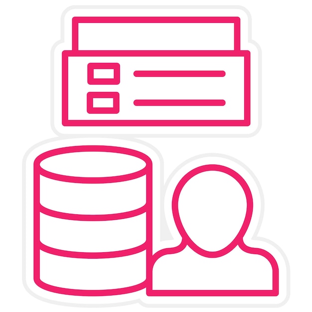 Estilo de icono de la base de datos del cliente de diseño vectorial