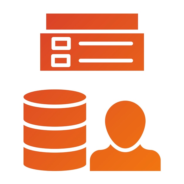 Estilo de icono de la base de datos del cliente de diseño vectorial