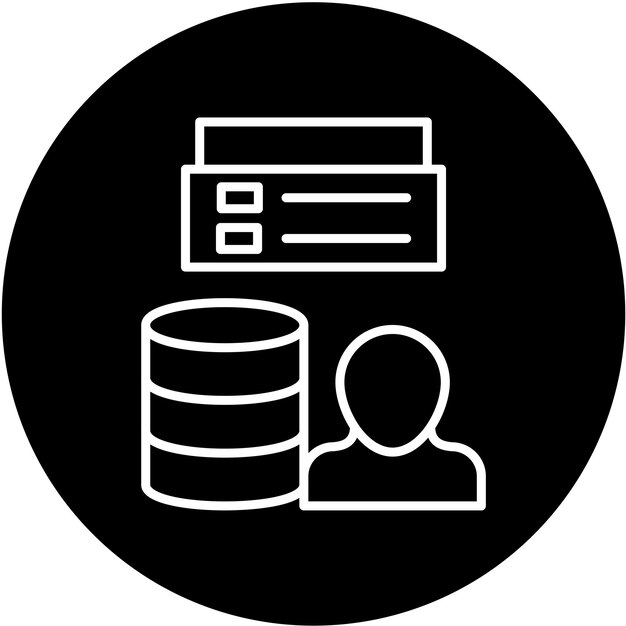 Estilo de icono de la base de datos del cliente de diseño vectorial