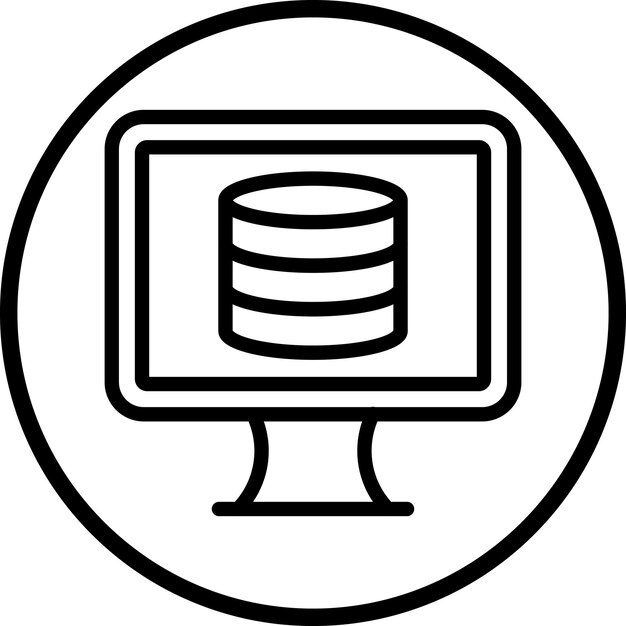 Vector estilo del icono de la base de datos de diseño vectorial