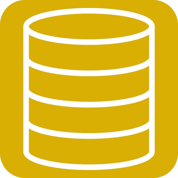 Estilo del icono de la base de datos de diseño vectorial