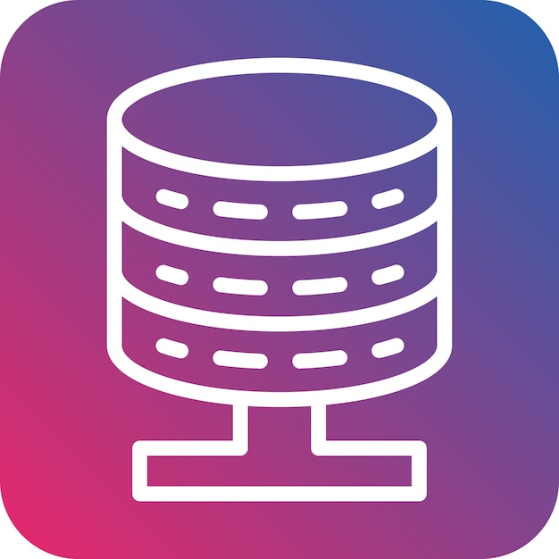 Estilo del icono de la base de datos de diseño vectorial