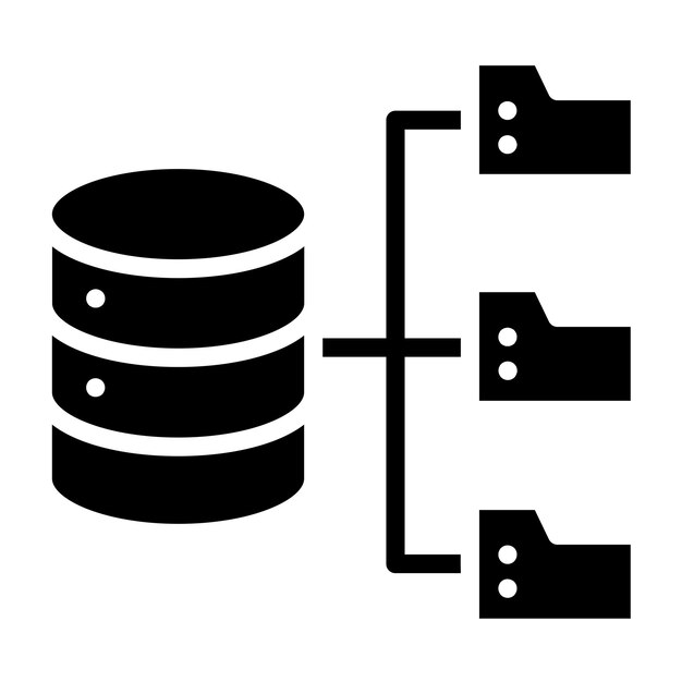 Estilo del icono de la base de datos de diseño vectorial