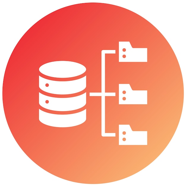 Estilo del icono de la base de datos de diseño vectorial