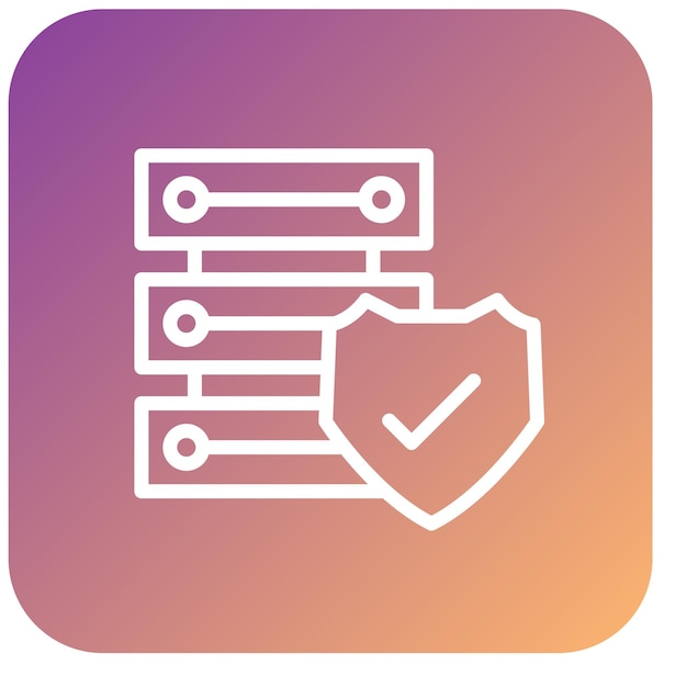 Estilo del icono de la base de datos de diseño vectorial