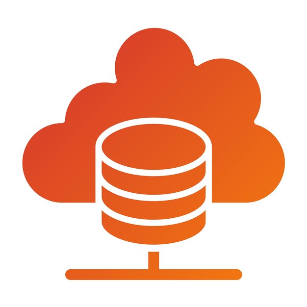 Estilo del icono de la base de datos de diseño vectorial