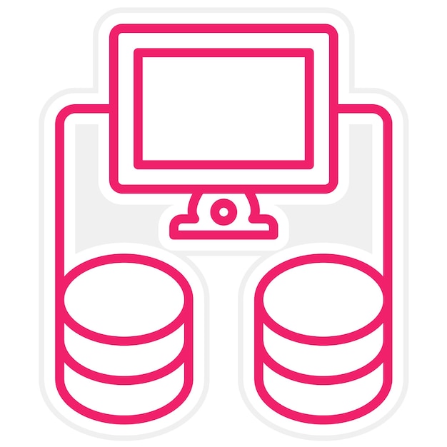 Estilo del icono de la base de datos de diseño vectorial