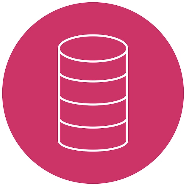 Estilo del icono de la base de datos de diseño vectorial