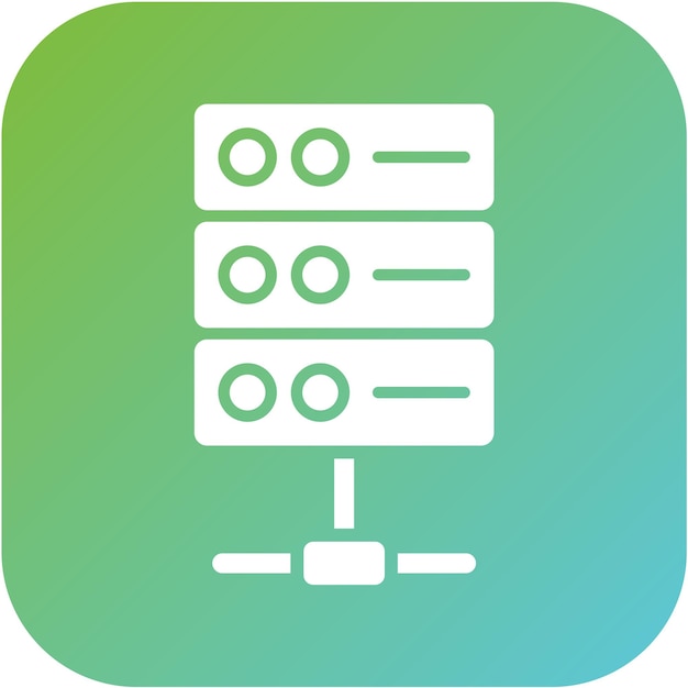 Estilo del icono de la base de datos de diseño vectorial